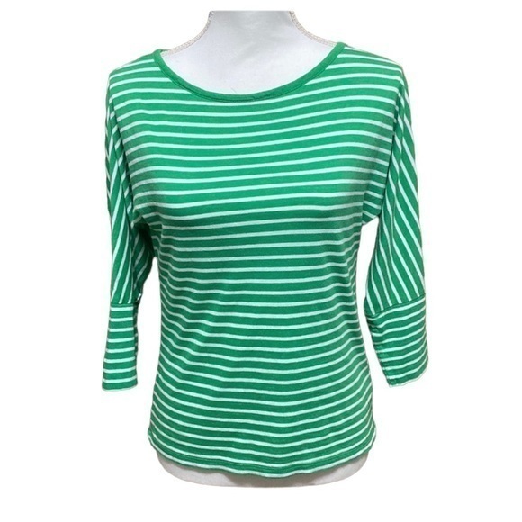 PETITE Lauren Ralph Lauren Boat Neck Striped‎ Tee Blouse - Picture 1 of 6
